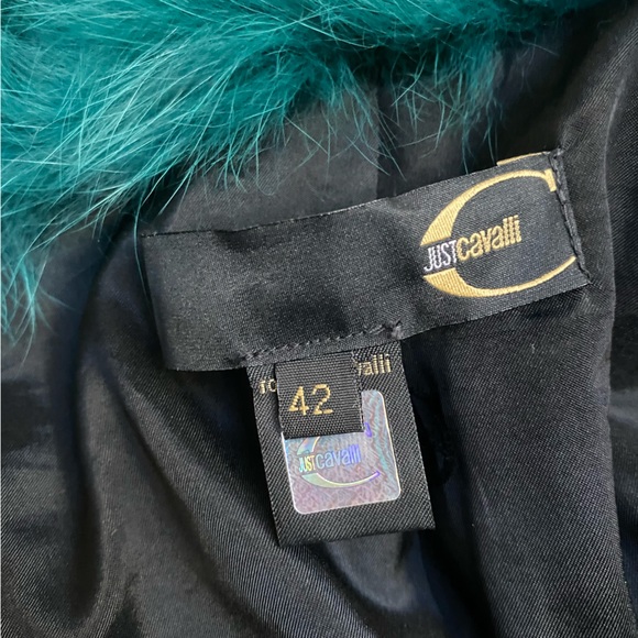 90s VTG ROBERTO CAVALLI Dyed Arctic Fox Fur w/Leather Zipper Detail RUNWAY - Picture 12 of 13